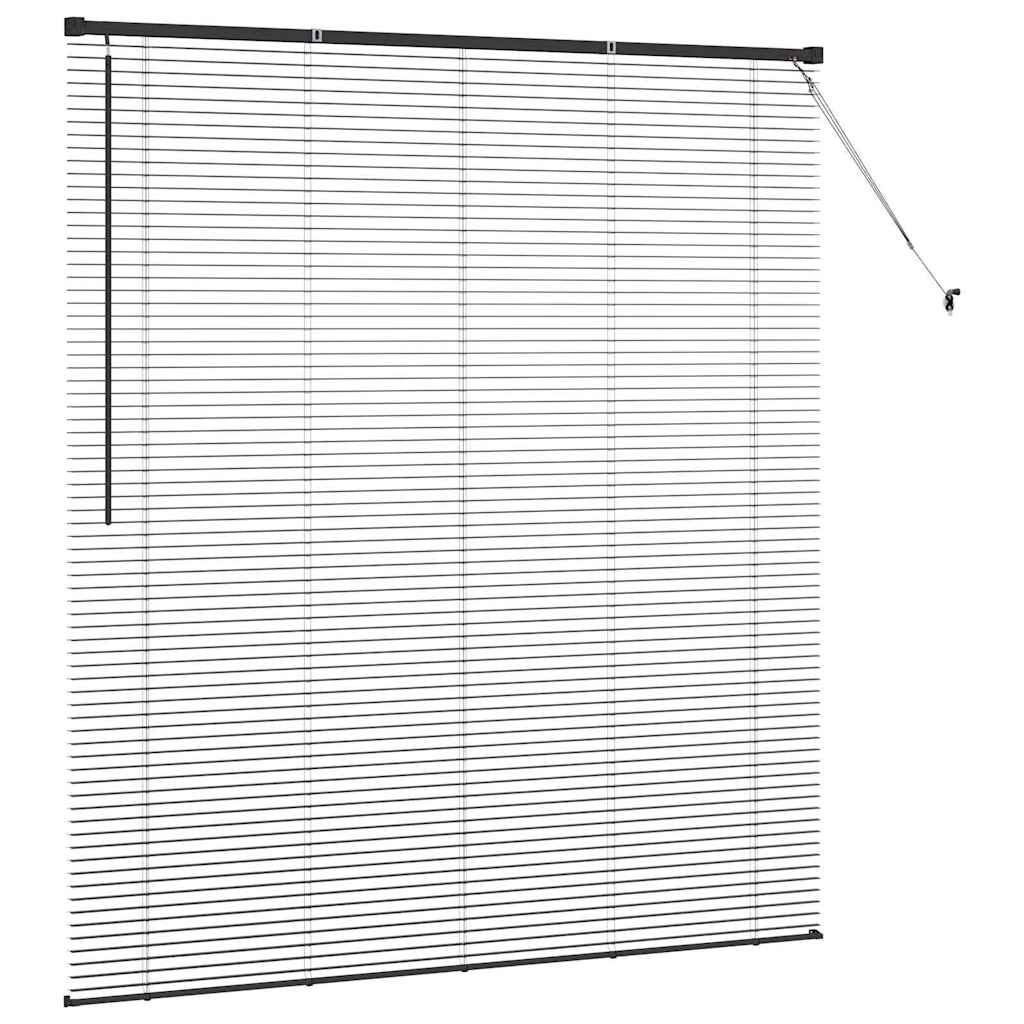 vidaXL Jaluzea pentru Fereastră cu perdele Manual Negru Aluminiu