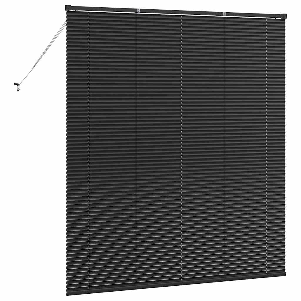 vidaXL Jaluzea pentru Fereastră cu perdele Manual Negru Aluminiu