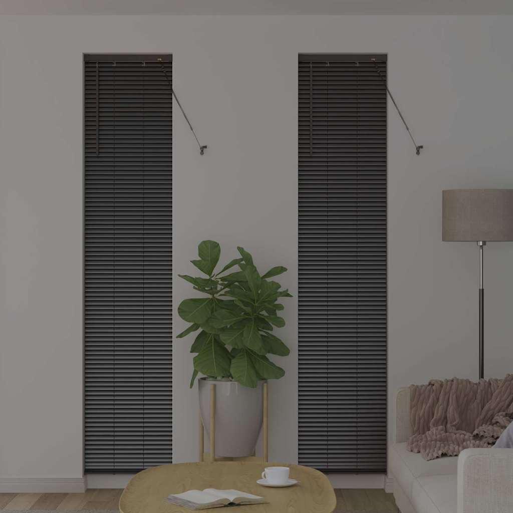 vidaXL Jaluzea pentru Fereastră cu perdele Manual Negru Aluminiu vidaXL Jaluzea pentru Fereastră cu perdele Manual Negru Aluminiu
