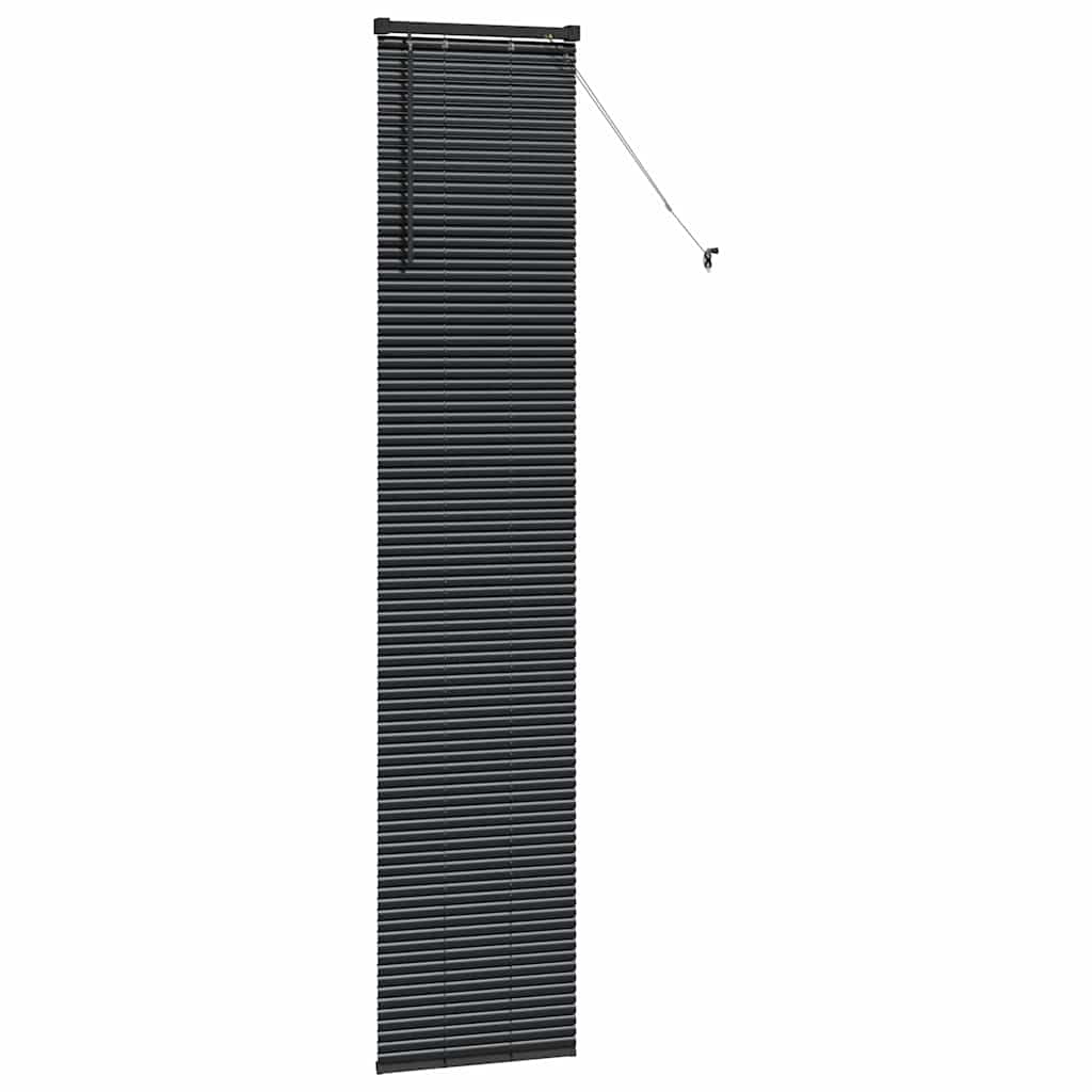 vidaXL Jaluzea pentru Fereastră cu perdele Manual Negru Aluminiu vidaXL Jaluzea pentru Fereastră cu perdele Manual Negru Aluminiu