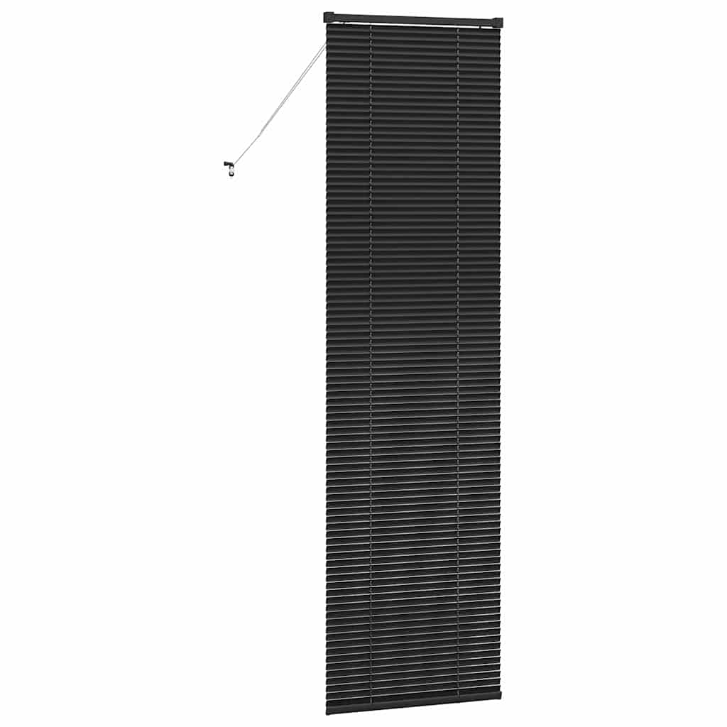 vidaXL Jaluzea pentru Fereastră cu perdele Manual Negru Aluminiu vidaXL Jaluzea pentru Fereastră cu perdele Manual Negru Aluminiu