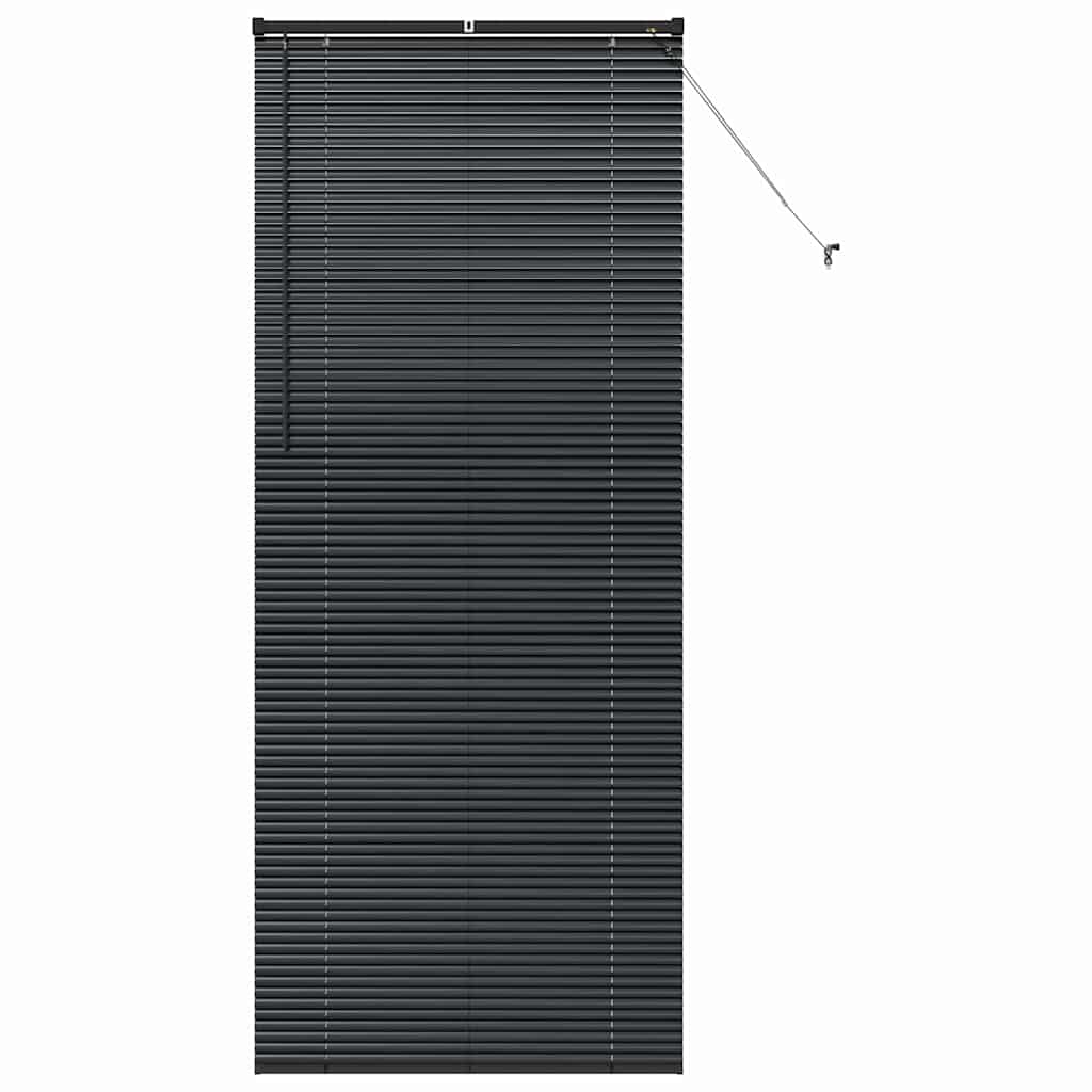 vidaXL Jaluzea pentru Fereastră cu perdele Manual Negru Aluminiu vidaXL Jaluzea pentru Fereastră cu perdele Manual Negru Aluminiu