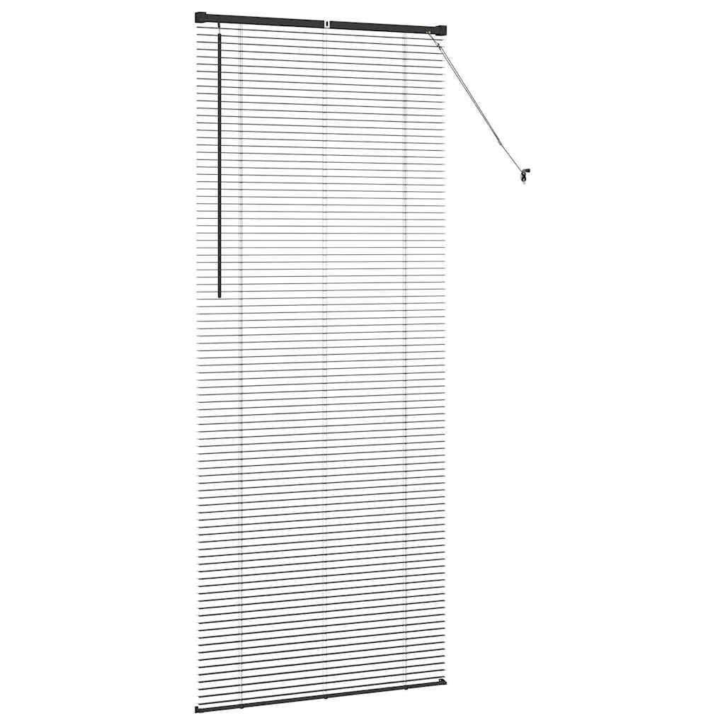 vidaXL Jaluzea pentru Fereastră cu perdele Manual Negru Aluminiu vidaXL Jaluzea pentru Fereastră cu perdele Manual Negru Aluminiu