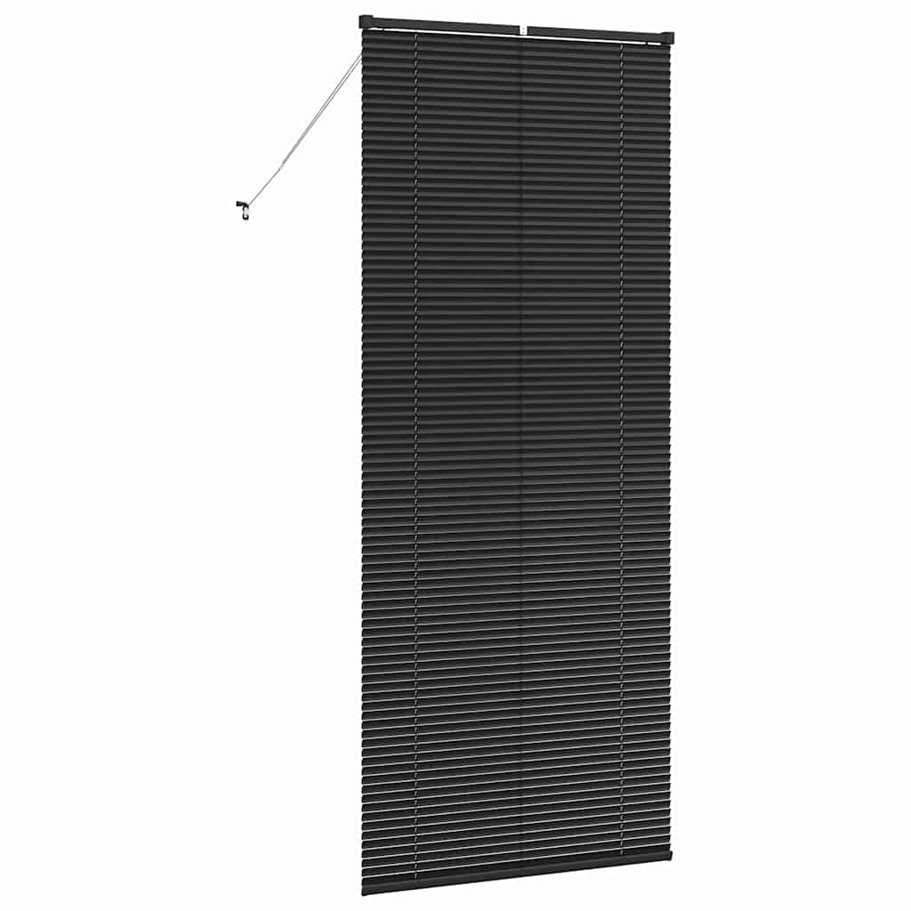 vidaXL Jaluzea pentru Fereastră cu perdele Manual Negru Aluminiu vidaXL Jaluzea pentru Fereastră cu perdele Manual Negru Aluminiu