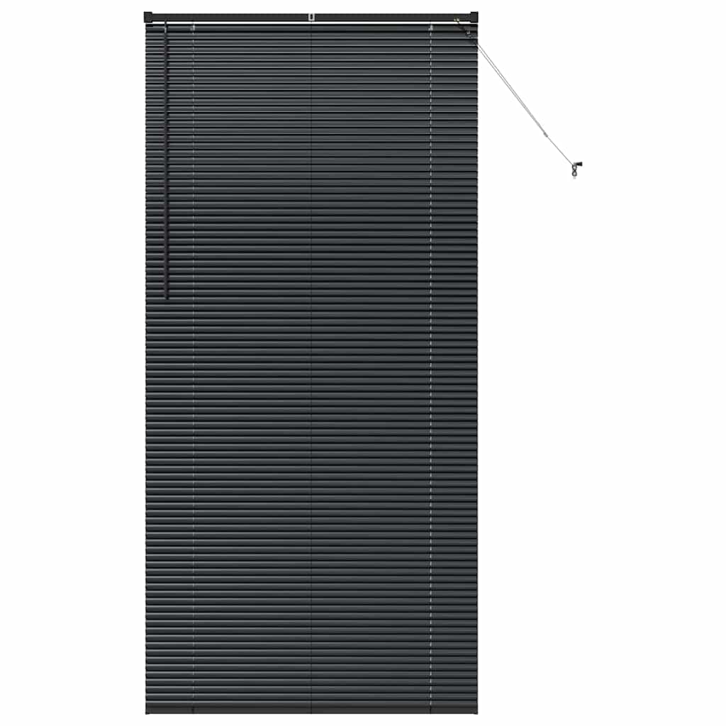 vidaXL Jaluzea pentru Fereastră cu perdele Manual Negru Aluminiu