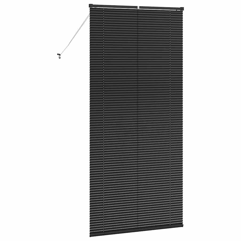 vidaXL Jaluzea pentru Fereastră cu perdele Manual Negru Aluminiu