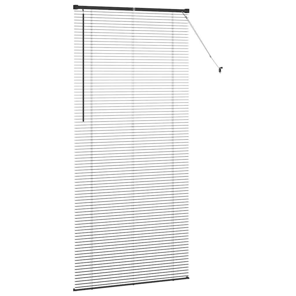 vidaXL Jaluzea pentru Fereastră cu perdele Manual Negru Aluminiu