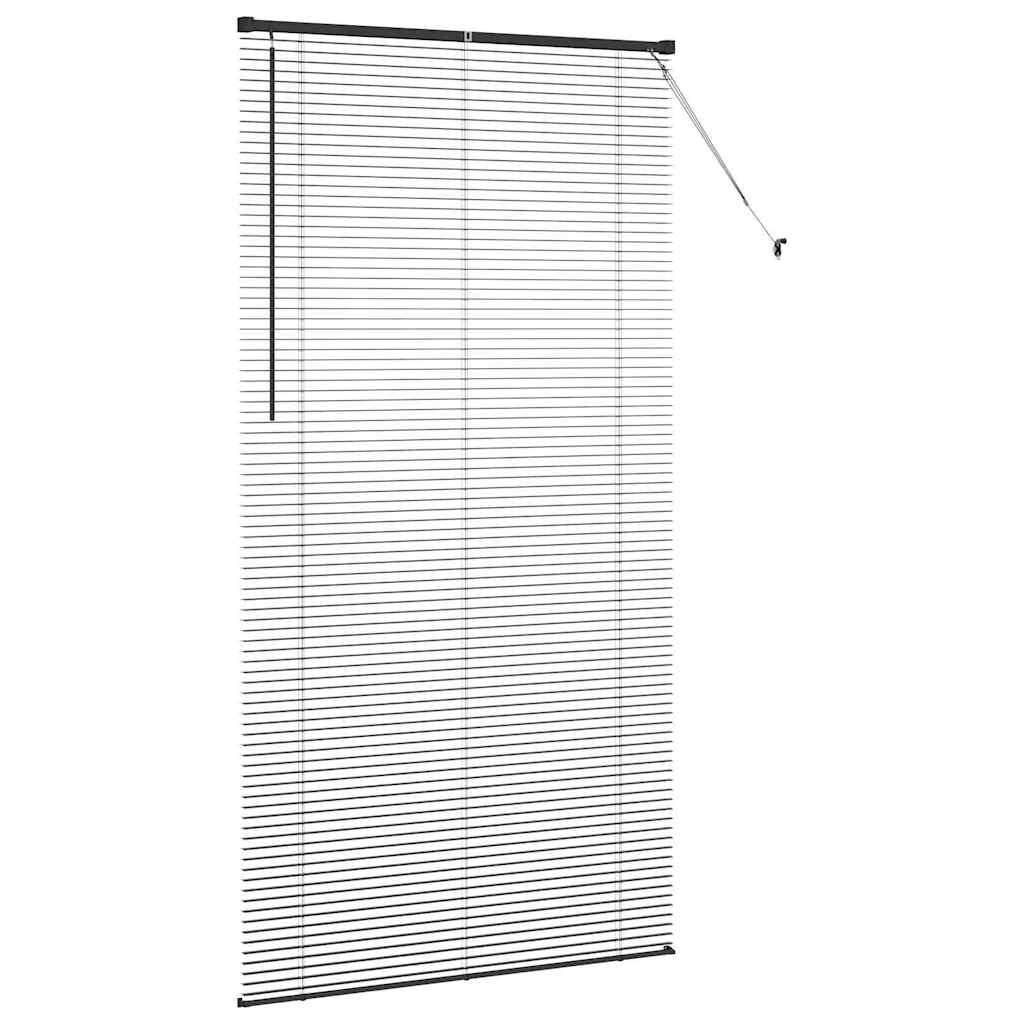 vidaXL Jaluzea pentru Fereastră cu perdele Manual Negru Aluminiu vidaXL Jaluzea pentru Fereastră cu perdele Manual Negru Aluminiu