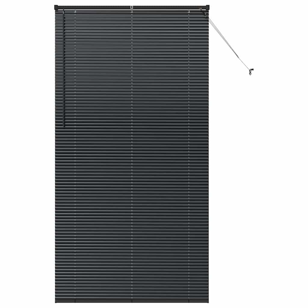 vidaXL Jaluzea pentru Fereastră cu perdele Manual Negru Aluminiu vidaXL Jaluzea pentru Fereastră cu perdele Manual Negru Aluminiu