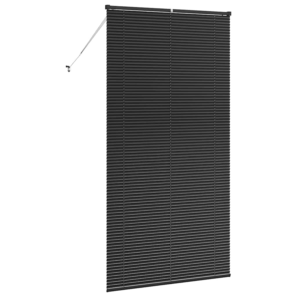 vidaXL Jaluzea pentru Fereastră cu perdele Manual Negru Aluminiu vidaXL Jaluzea pentru Fereastră cu perdele Manual Negru Aluminiu