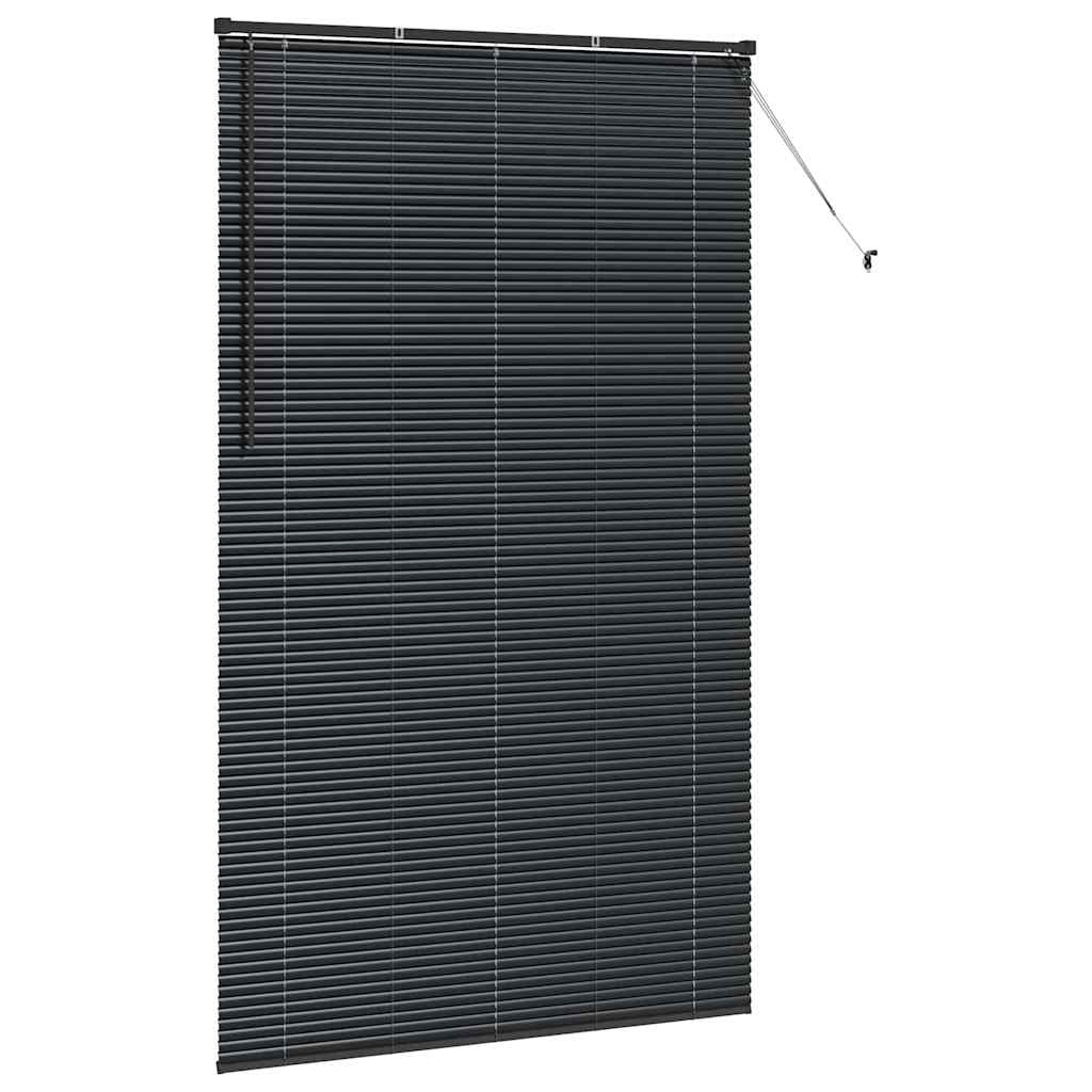 vidaXL Jaluzea pentru Fereastră cu perdele Manual Negru Aluminiu