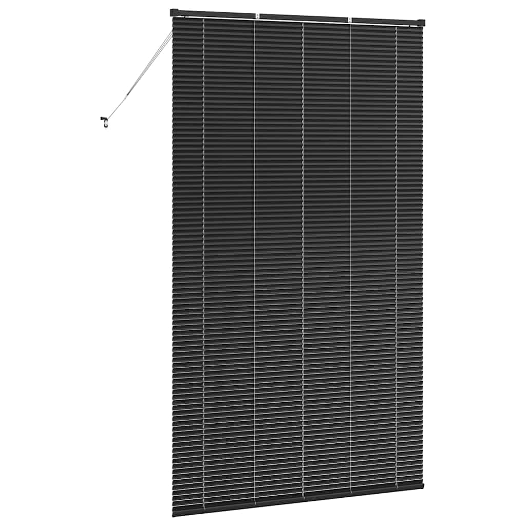 vidaXL Jaluzea pentru Fereastră cu perdele Manual Negru Aluminiu