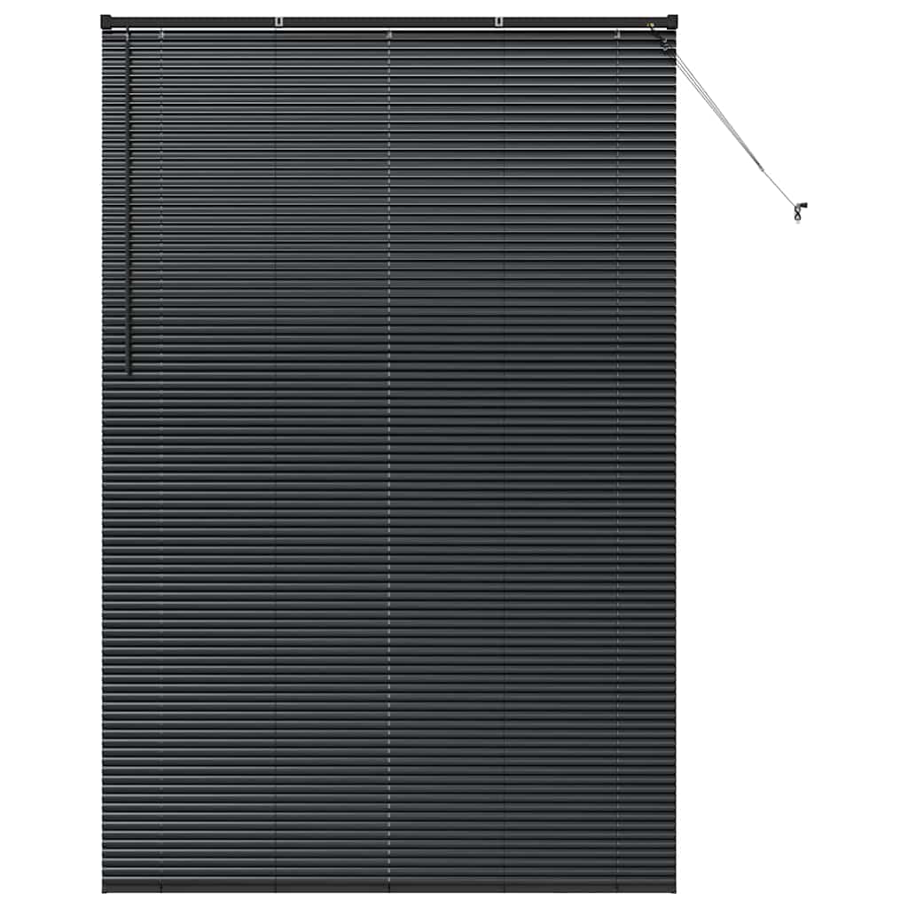 vidaXL Jaluzea pentru Fereastră cu perdele Manual Negru Aluminiu vidaXL Jaluzea pentru Fereastră cu perdele Manual Negru Aluminiu