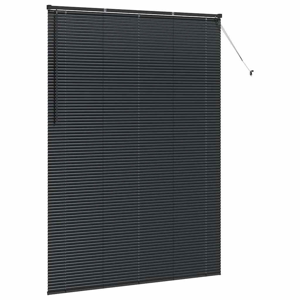 vidaXL Jaluzea pentru Fereastră cu perdele Manual Negru Aluminiu