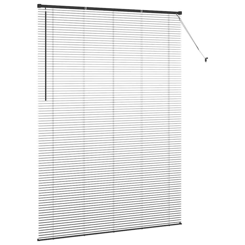 vidaXL Jaluzea pentru Fereastră cu perdele Manual Negru Aluminiu