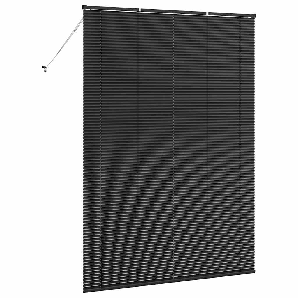 vidaXL Jaluzea pentru Fereastră cu perdele Manual Negru Aluminiu