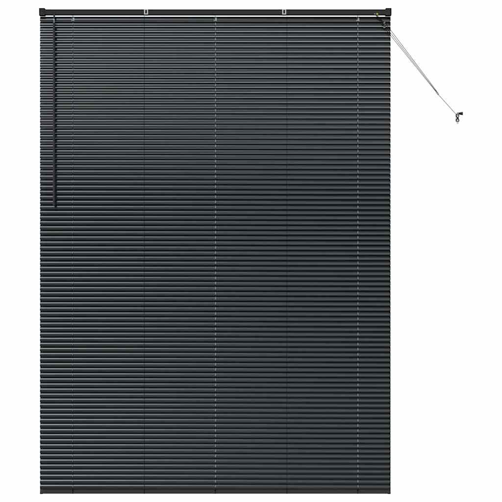 vidaXL Jaluzea pentru Fereastră cu perdele Manual Negru Aluminiu vidaXL Jaluzea pentru Fereastră cu perdele Manual Negru Aluminiu