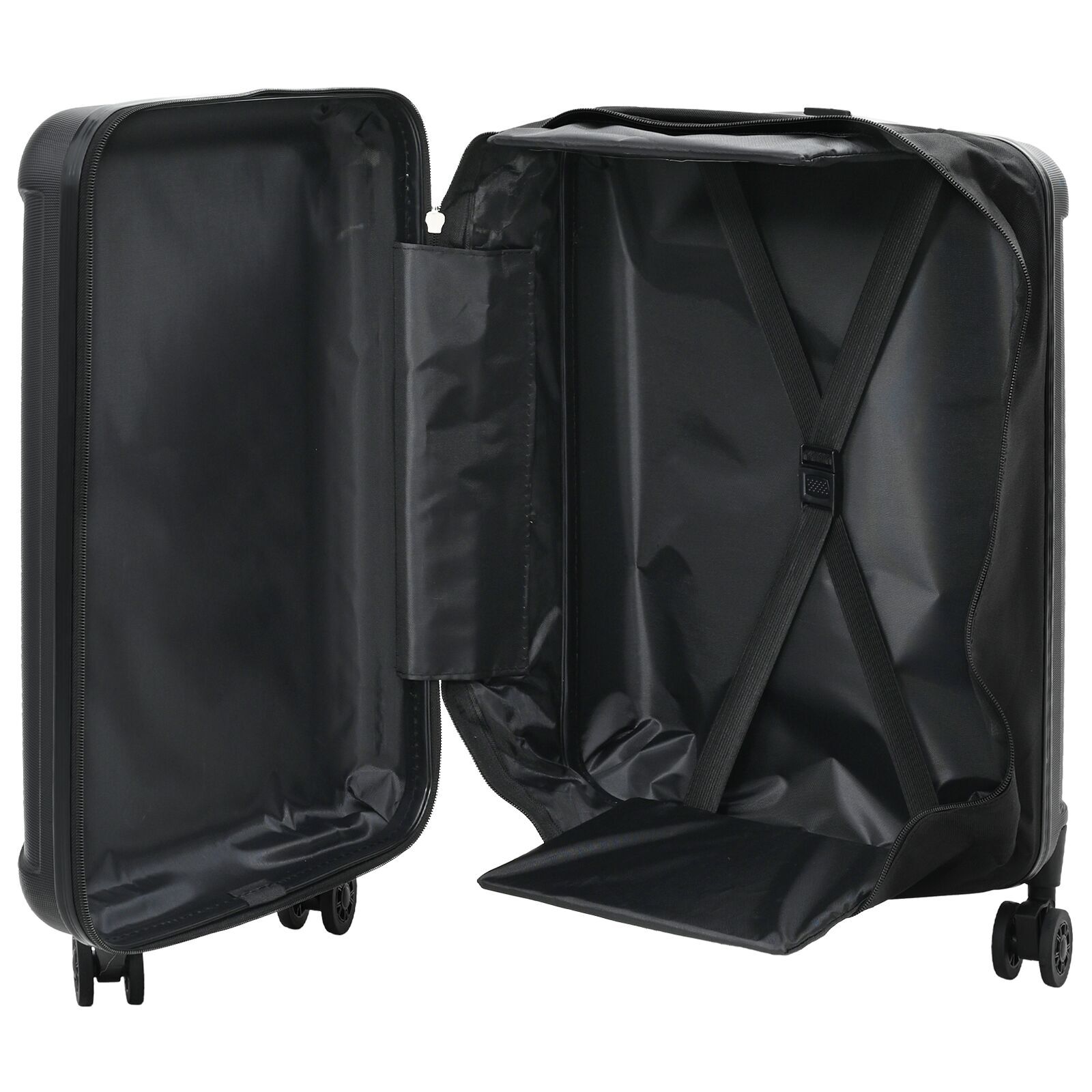 vidaXL Valiză cu blocare Negru 43 x 27 x 66 cm Plastic ABS
