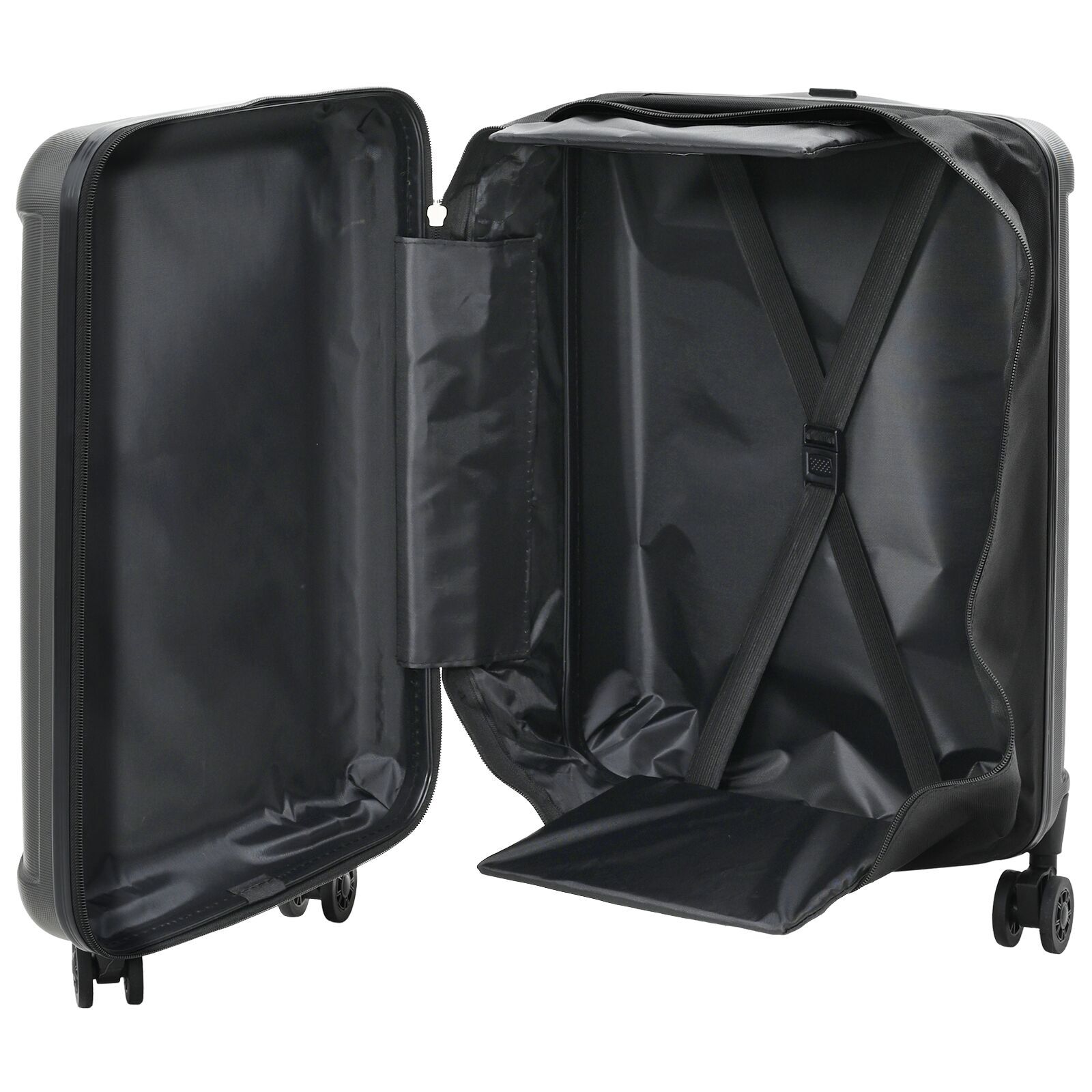 vidaXL Valiză cu blocare Gri închis 34 x 23 x 55.5 cm Plastic ABS