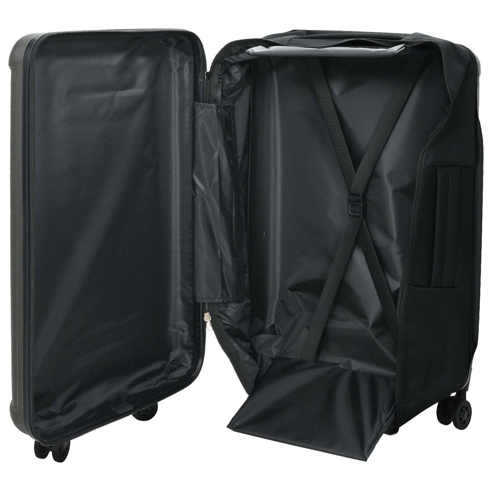 vidaXL Valiză cu blocare Gri închis 43 x 27 x 66 cm Plastic ABS