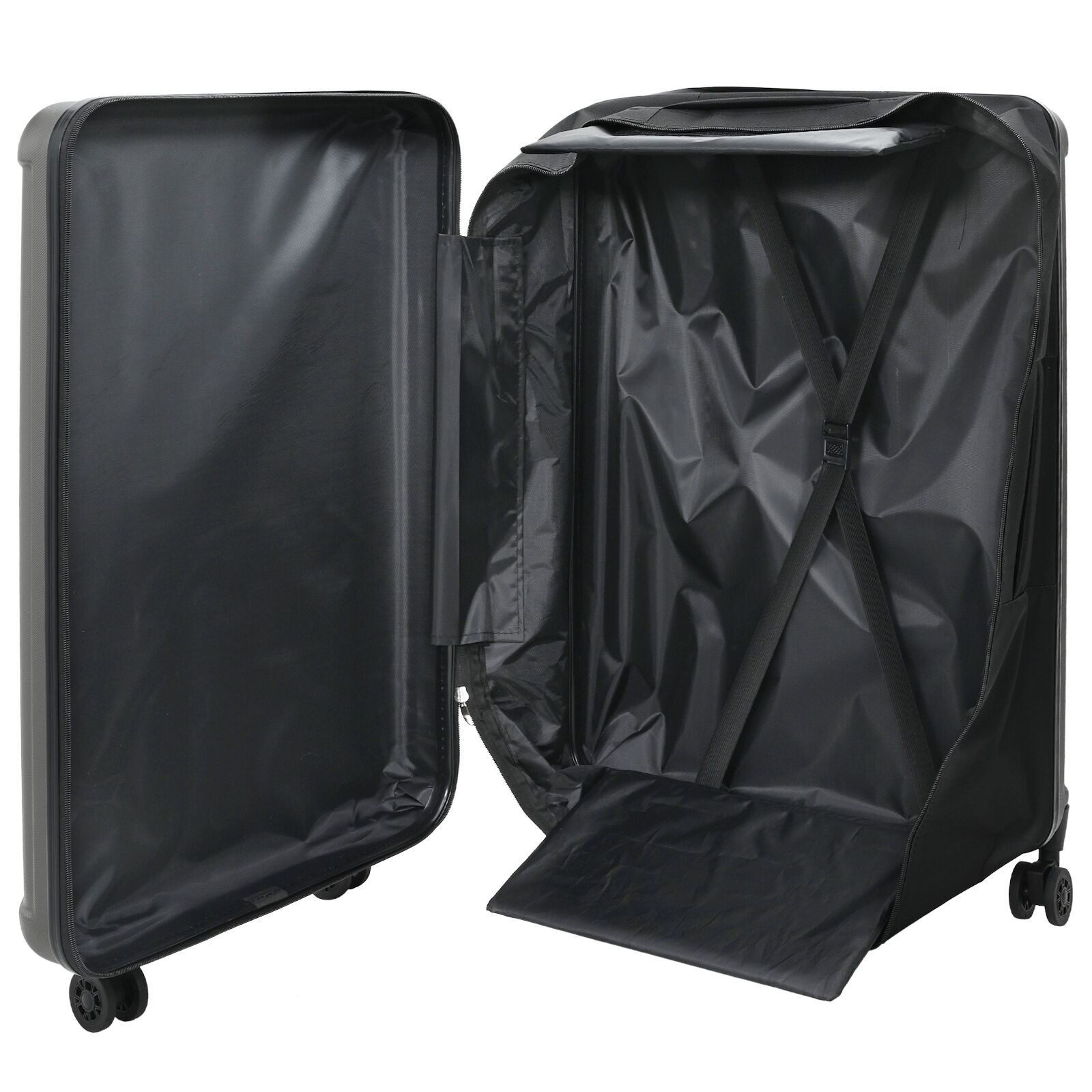 vidaXL Valiză cu blocare Gri închis 50 x 30 x 76 cm Plastic ABS