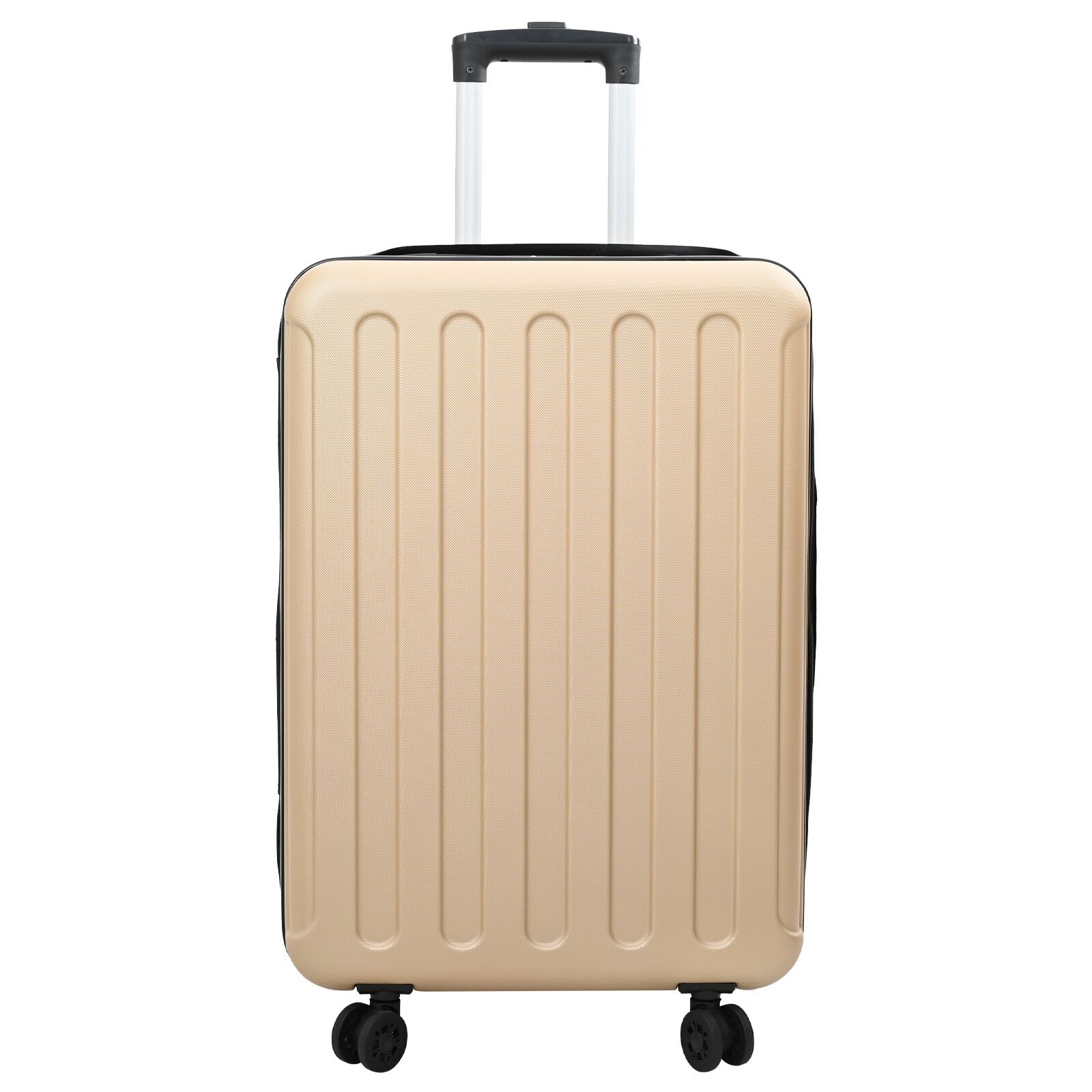 vidaXL Valiză cu blocare Șampanie 43 x 27 x 66 cm Plastic ABS