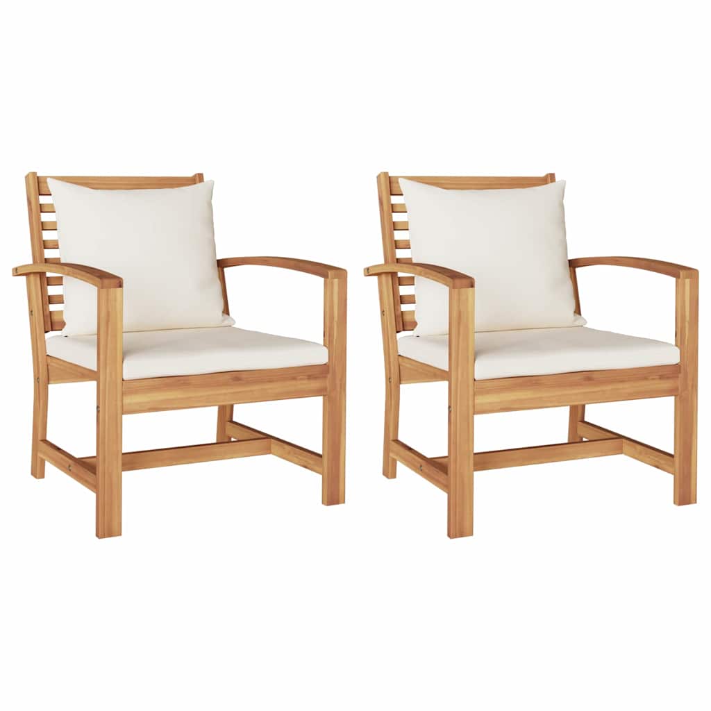 vidaXL Scaune de grădină 2 pcs natural 60 x 65 x 76.5 cm vidaXL Scaune de grădină 2 pcs natural 60 x 65 x 76.5 cm