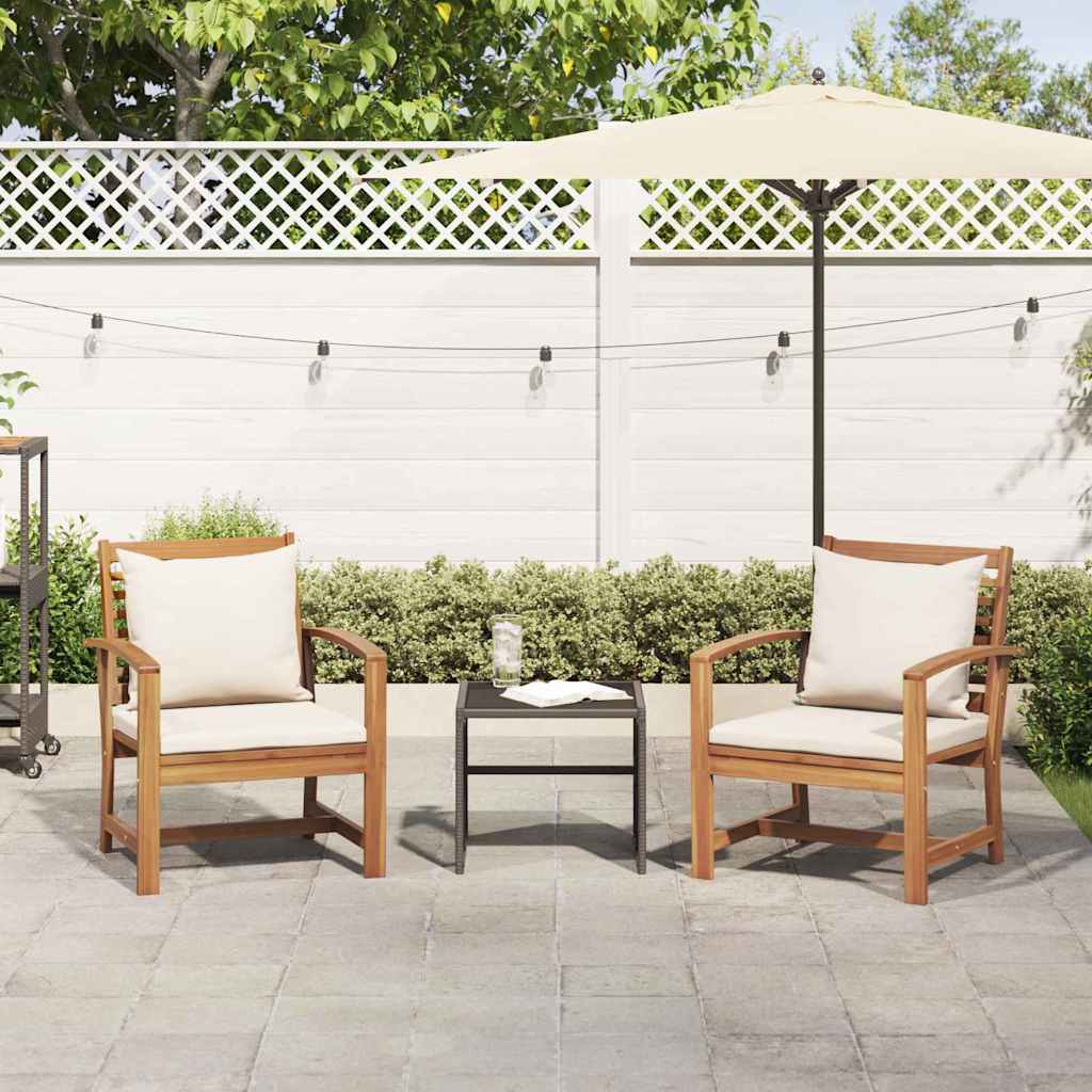 vidaXL Scaune de grădină 2 pcs natural 60 x 65 x 76.5 cm vidaXL Scaune de grădină 2 pcs natural 60 x 65 x 76.5 cm