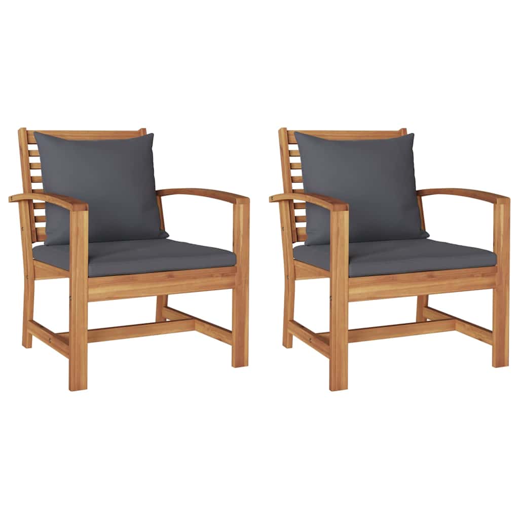 vidaXL Scaune de grădină 2 pcs natural 60 x 65 x 76.5 cm vidaXL Scaune de grădină 2 pcs natural 60 x 65 x 76.5 cm