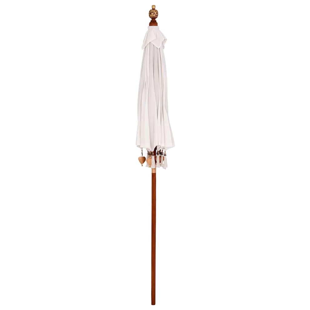 vidaXL Umbrelă de soare Manual Crem x 250 cm Bumbac și lemn masiv vidaXL Umbrelă de soare Manual Crem x 250 cm Bumbac și lemn masiv