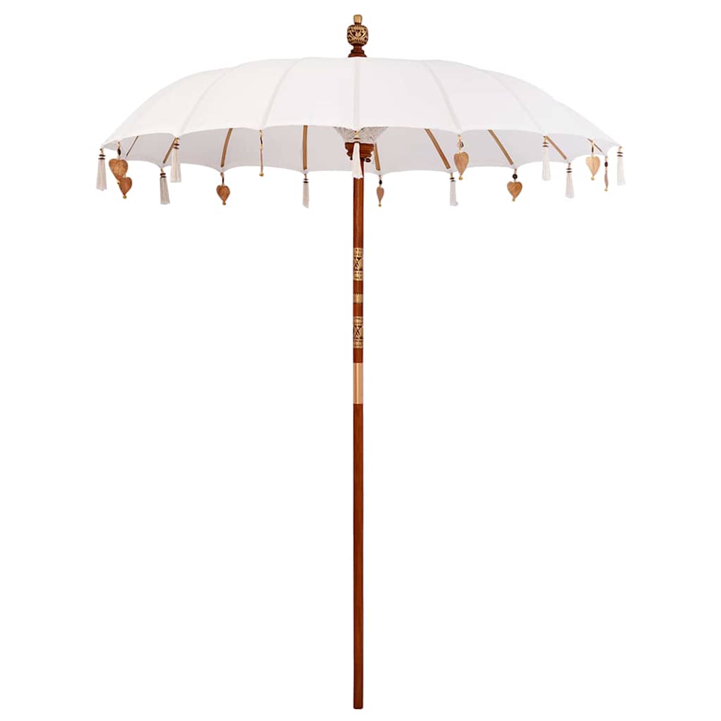 vidaXL Umbrelă de soare Manual Crem x 250 cm Bumbac și lemn masiv vidaXL Umbrelă de soare Manual Crem x 250 cm Bumbac și lemn masiv
