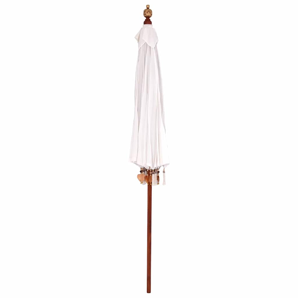 vidaXL Umbrelă de soare Manual Crem x 250 cm Bumbac și lemn masiv vidaXL Umbrelă de soare Manual Crem x 250 cm Bumbac și lemn masiv