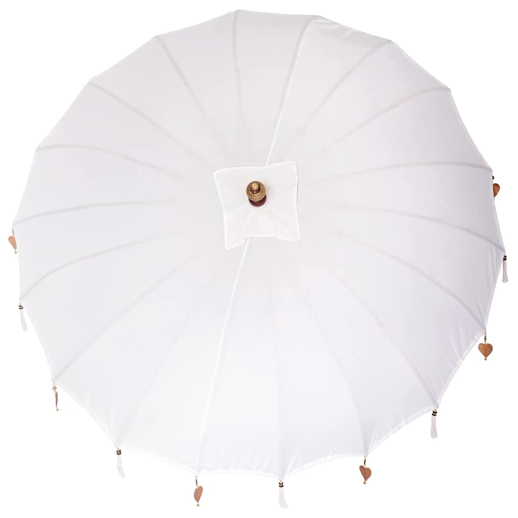 vidaXL Umbrelă de soare Manual Crem x 250 cm Bumbac și lemn masiv vidaXL Umbrelă de soare Manual Crem x 250 cm Bumbac și lemn masiv
