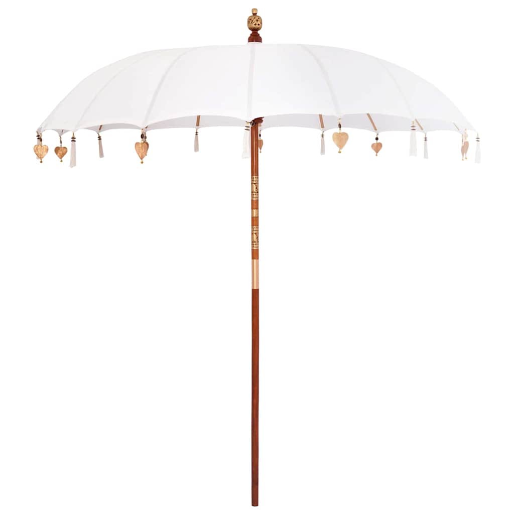 vidaXL Umbrelă de soare Manual Crem x 250 cm Bumbac și lemn masiv vidaXL Umbrelă de soare Manual Crem x 250 cm Bumbac și lemn masiv