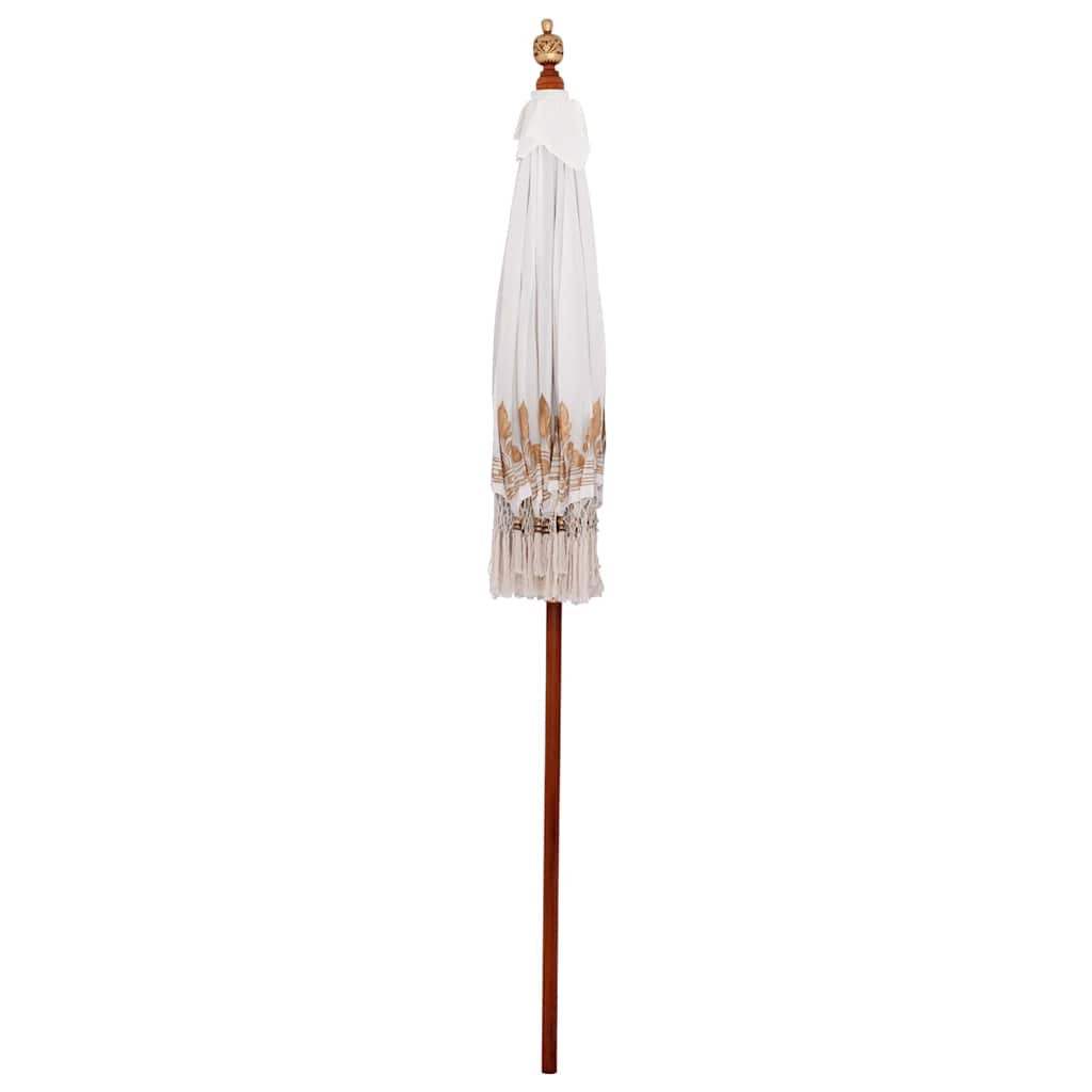 vidaXL Umbrelă de soare Manual Crem x 250 cm Bumbac și lemn masiv vidaXL Umbrelă de soare Manual Crem x 250 cm Bumbac și lemn masiv