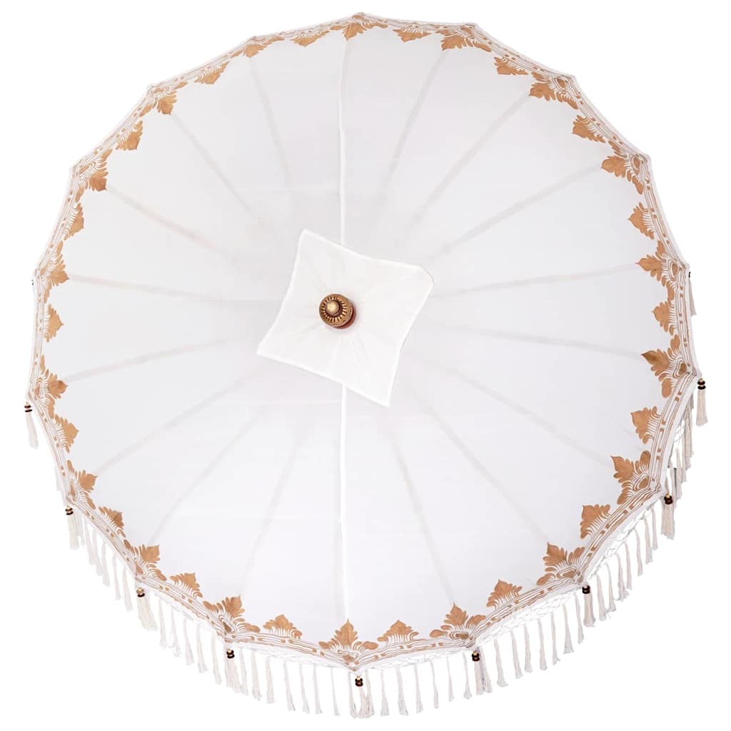 vidaXL Umbrelă de soare Manual Crem x 250 cm Bumbac și lemn masiv vidaXL Umbrelă de soare Manual Crem x 250 cm Bumbac și lemn masiv