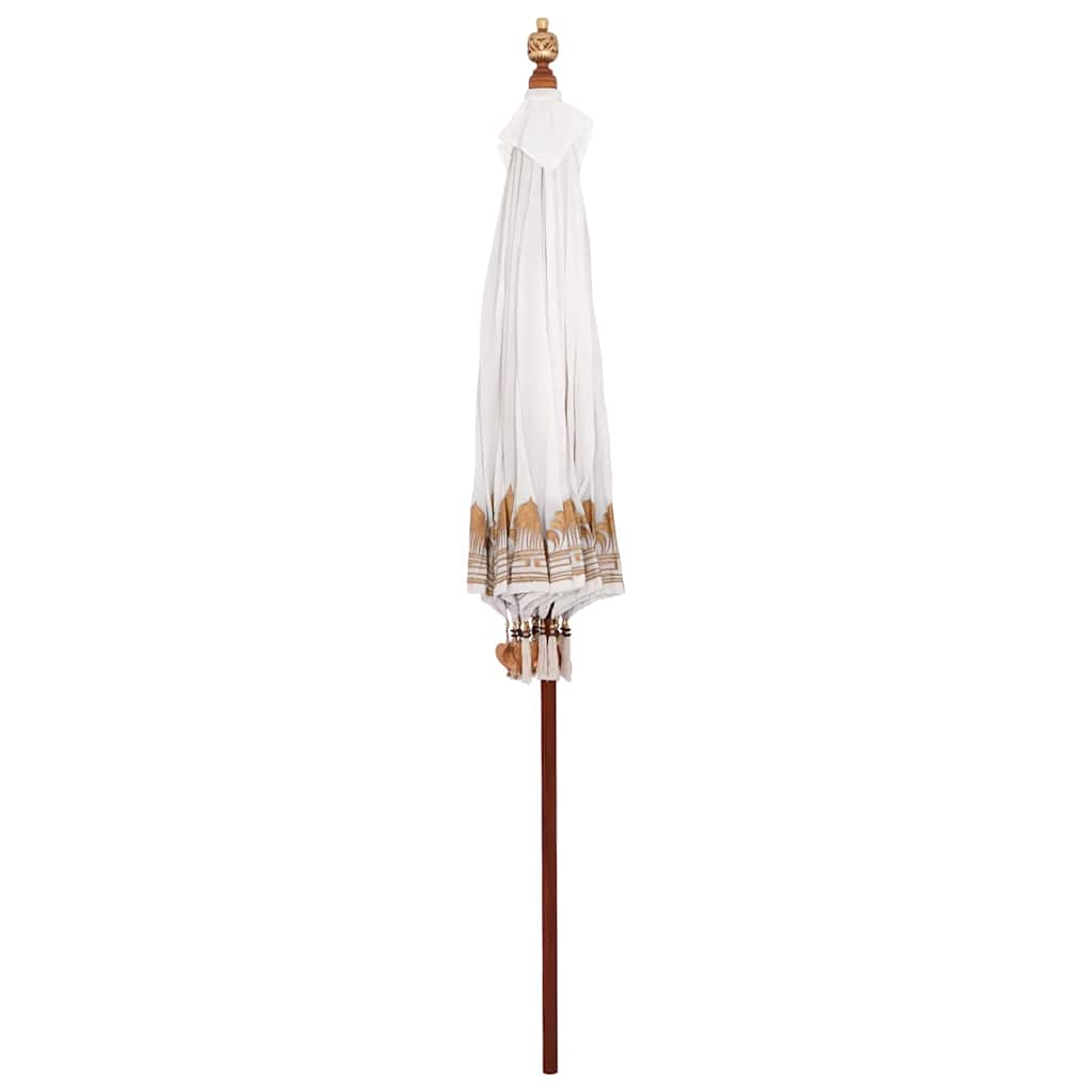 vidaXL Parasol Balinez Crem (210-220) x 260 cm Bumbac și lemn masiv vidaXL Parasol Balinez Crem (210-220) x 260 cm Bumbac și lemn masiv