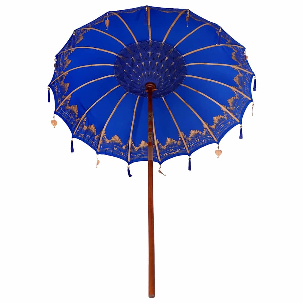 vidaXL Parasol Balinez albastru (180-190) x 260 cm vidaXL Parasol Balinez albastru (180-190) x 260 cm