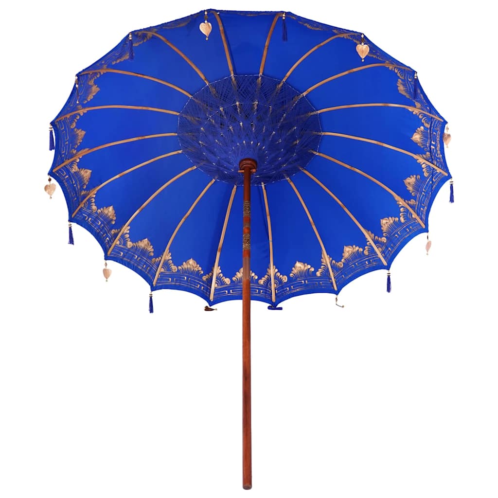 vidaXL Parasol Balinez albastru (210-220) x 260 cm vidaXL Parasol Balinez albastru (210-220) x 260 cm