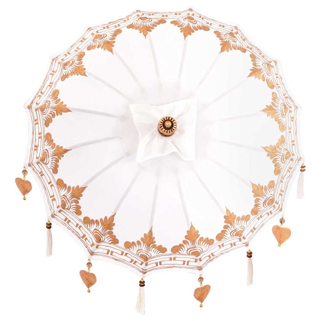 vidaXL Parasol Balinez Crem (90-100) x 260 cm Bumbac și lemn masiv vidaXL Parasol Balinez Crem (90-100) x 260 cm Bumbac și lemn masiv
