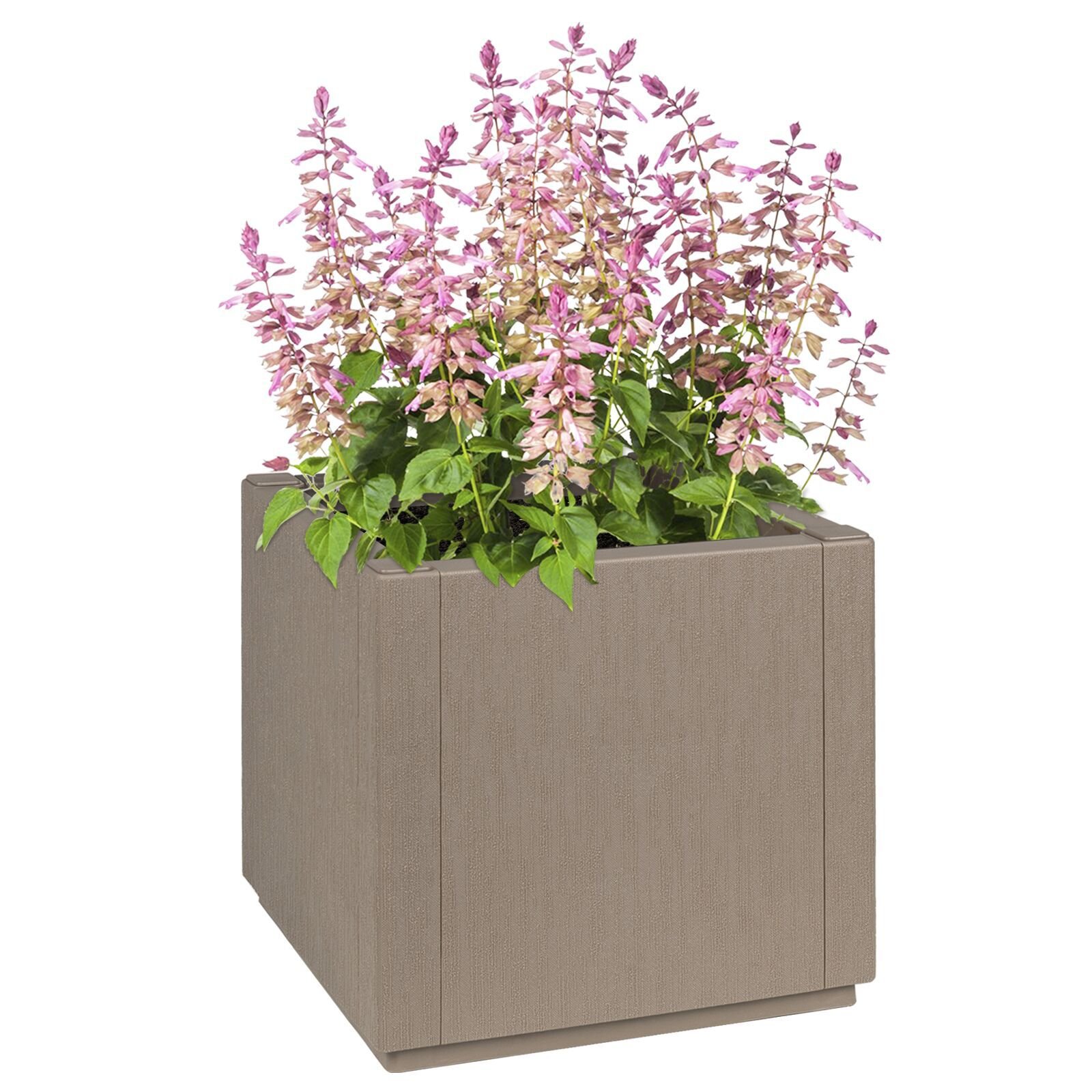 vidaXL Vază pentru Grădină Gri 36 x 36 x 35 cm Polipropilenă vidaXL Vază pentru Grădină Gri 36 x 36 x 35 cm Polipropilenă