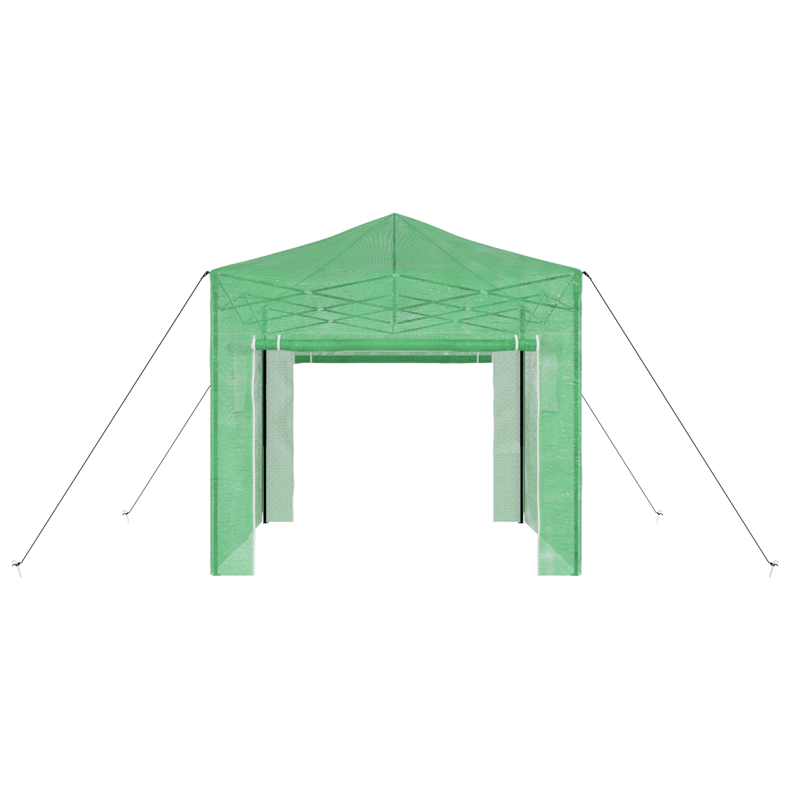 vidaXL Seră cu acoperiș Manual Verde 290 x 290 x 315 cm Oțel vidaXL Seră cu acoperiș Manual Verde 290 x 290 x 315 cm Oțel