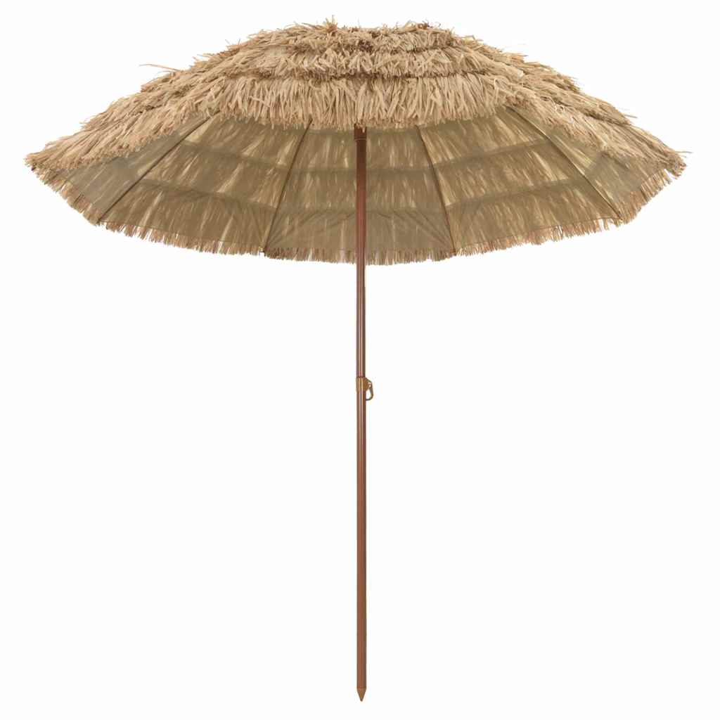 vidaXL Parasol de Plajă natural 255 x 255 x 255 cm Poliester și oțel