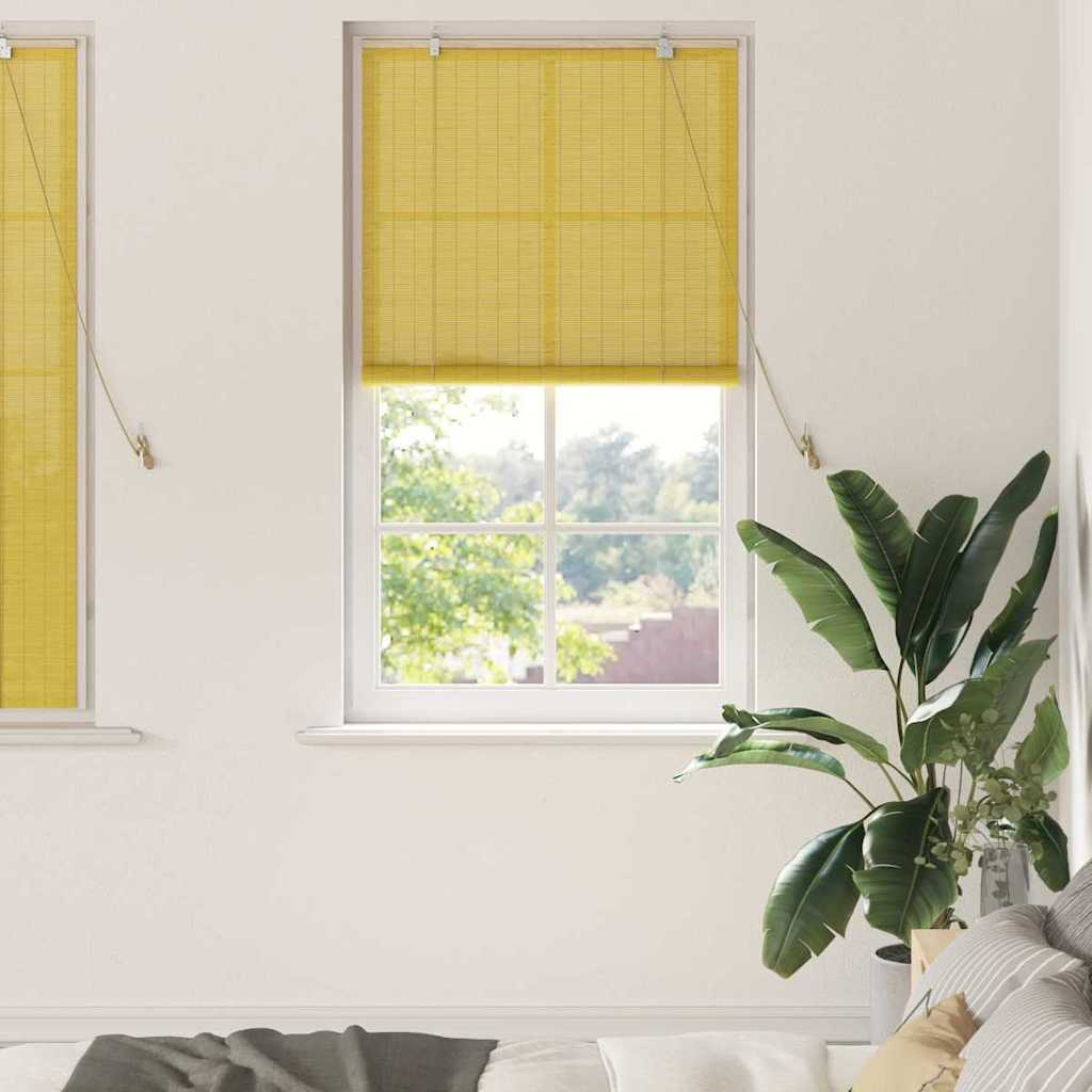 vidaXL Jaluzele și Rulouri pentru Fereastră Galben 80 x 160 cm Bambus vidaXL Jaluzele și Rulouri pentru Fereastră Galben 80 x 160 cm Bambus