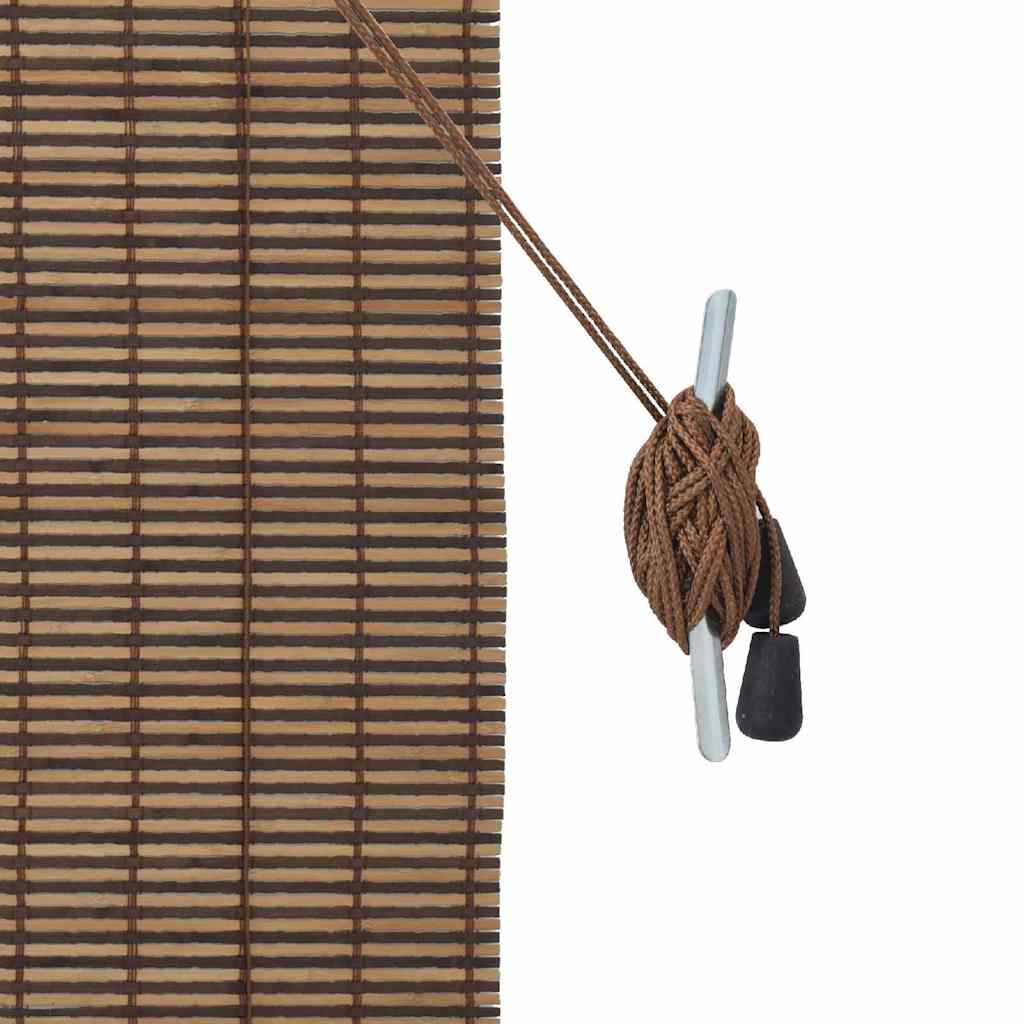vidaXL Jaluzea pentru Fereastră cu perdele Maro 110 x 160 cm Bambus