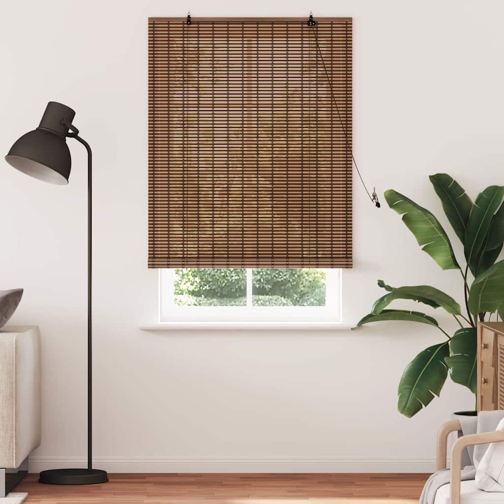 vidaXL Jaluzea pentru Fereastră cu perdele Maro 110 x 220 cm Bambus