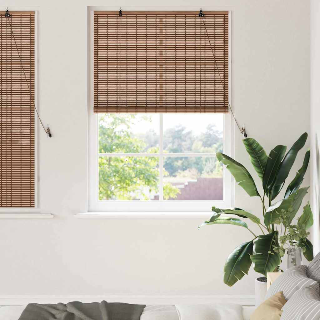 vidaXL Jaluzea pentru Fereastră cu perdele Maro 120 x 160 cm Bambus