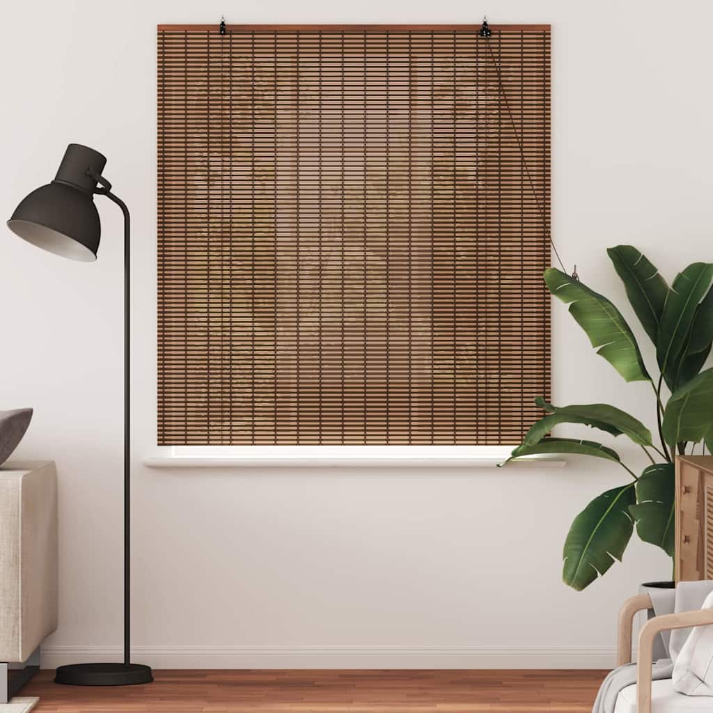 vidaXL Jaluzea pentru Fereastră cu perdele Maro 150 x 160 cm Bambus