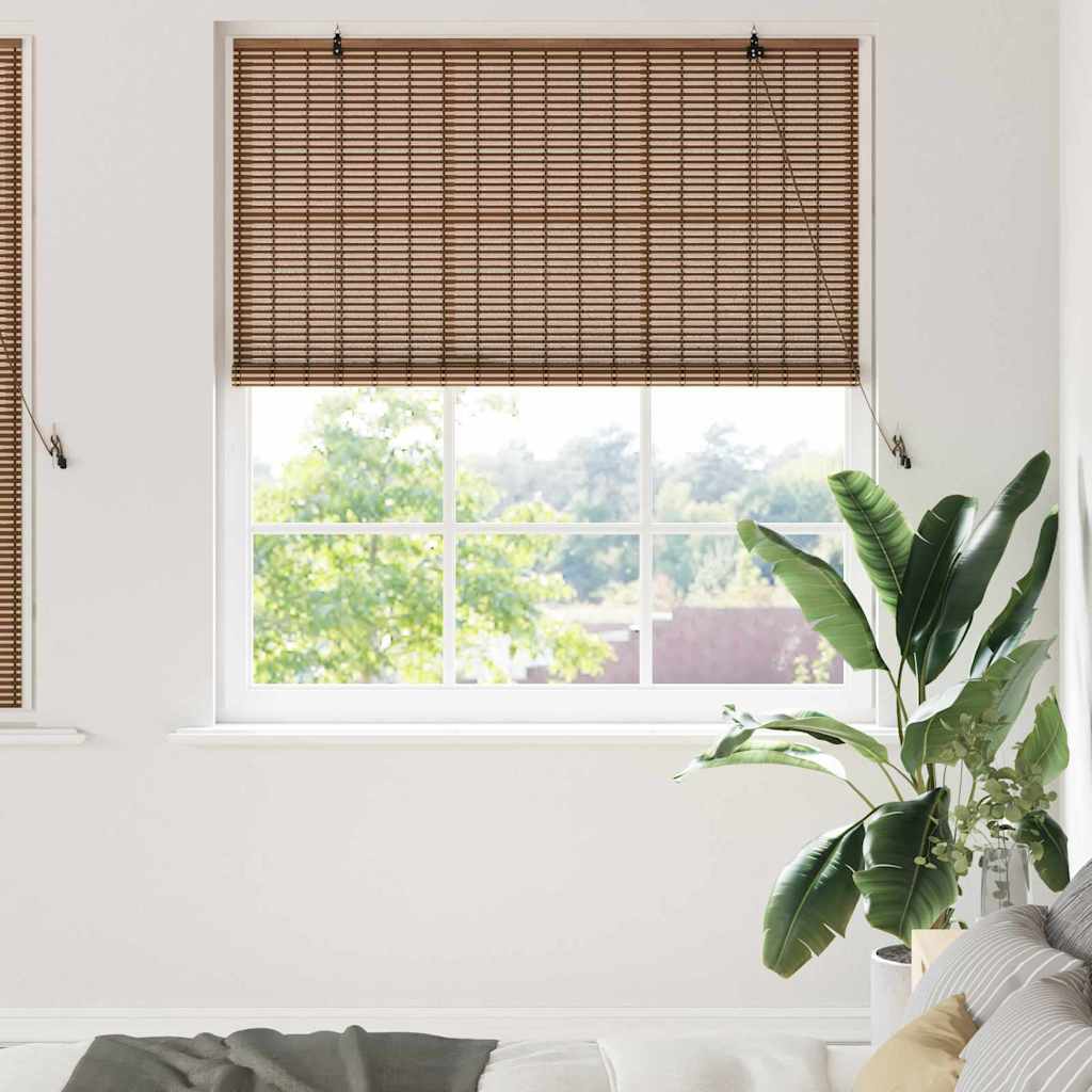 vidaXL Jaluzea pentru Fereastră cu perdele Maro 150 x 160 cm Bambus