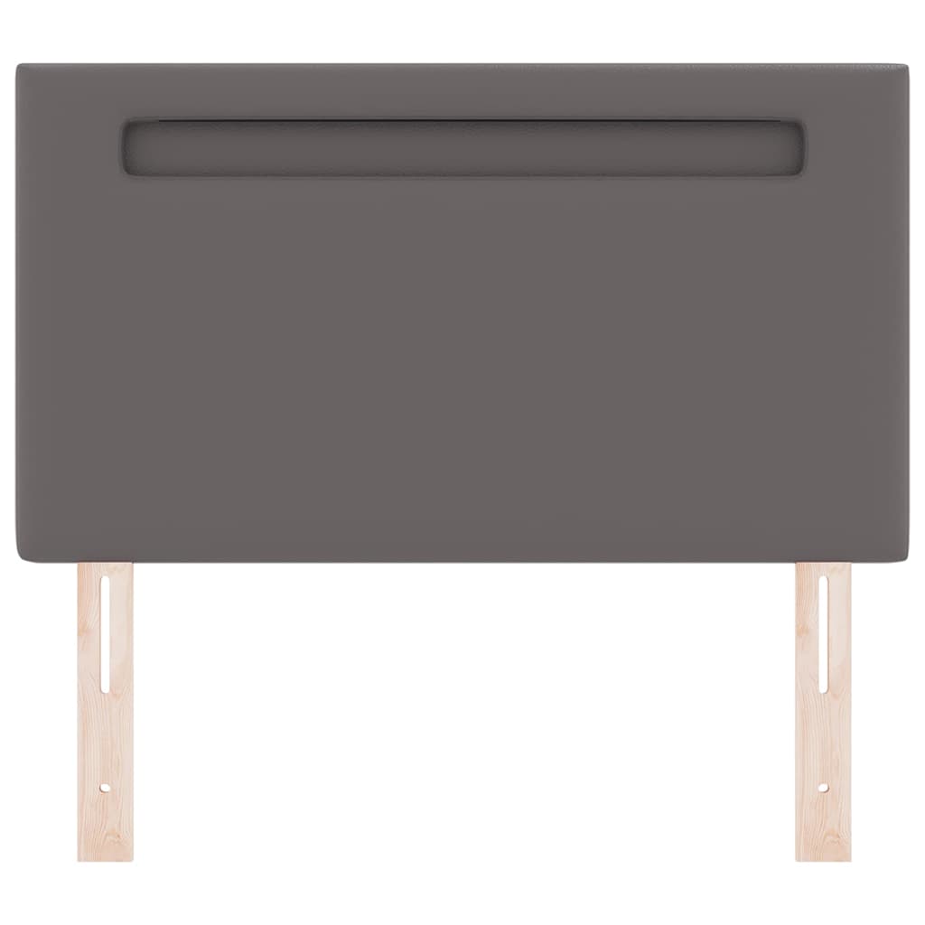 vidaXL Tăblie cap Pe perete cu headboard Manual Gri 90 cm PVC
